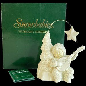 Snowbabies Dept 56 Starlight Serenade Figurine Christmas Tree Star In Box VTG